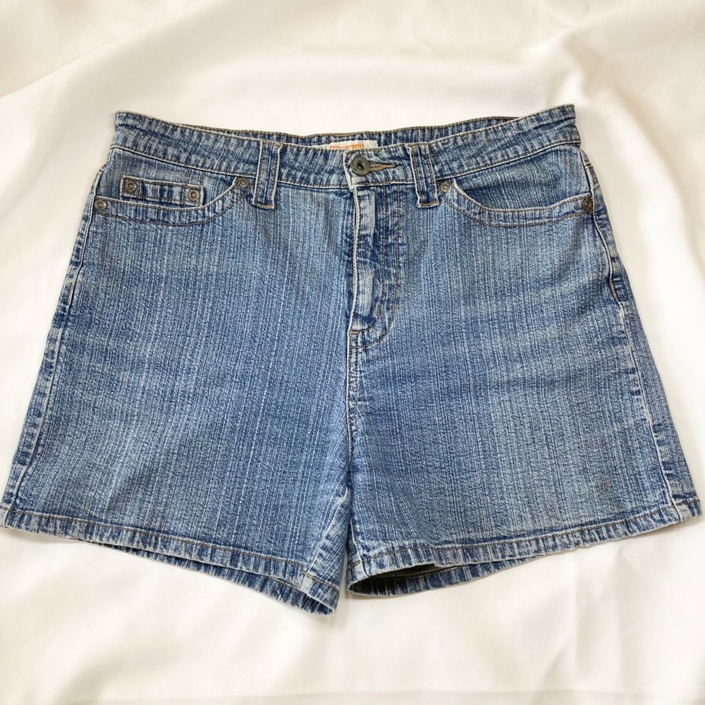 High waisted jean shorts